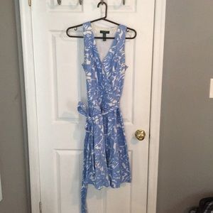 Faux wrap floral Ralph Lauren sundress (yellowed)